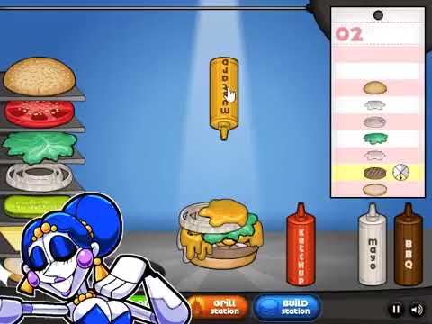 Ballora from the hit game Five Nights at Frickbear's 3 simply loves Papa's Burgeria