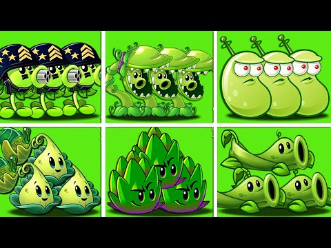 Random 6 Green Team Plants Battlez - Who Will Win? - PvZ 2 Plant Vs  Plant