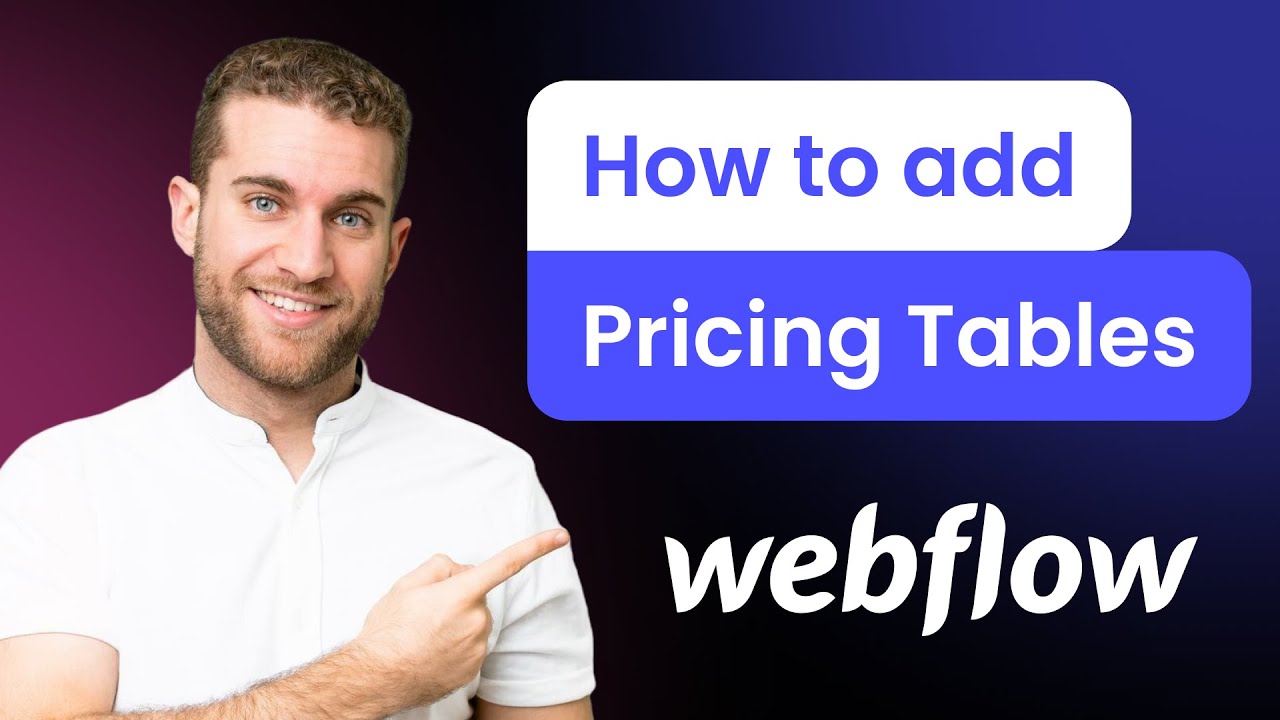 How to add Pricing Tables to Webflow