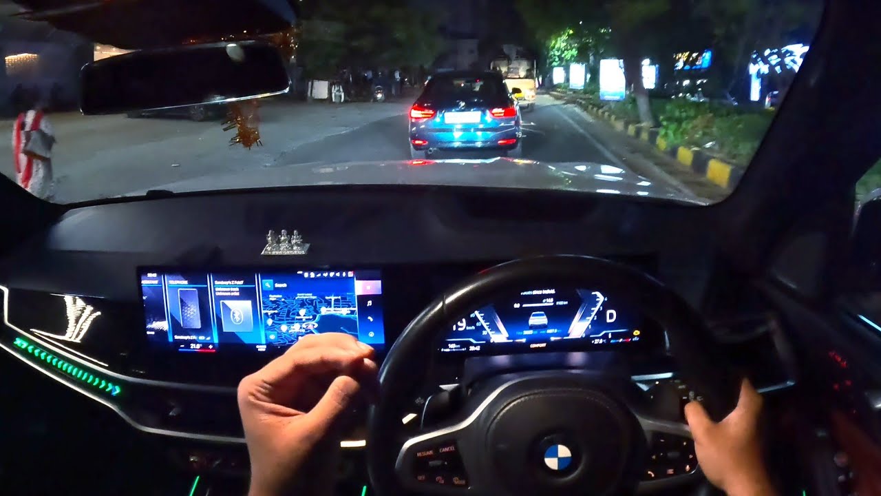 2025 BMW X7 40i Msport | Review (POV Indian City Night drive) Better than GLS? #bmw #x7 #india
