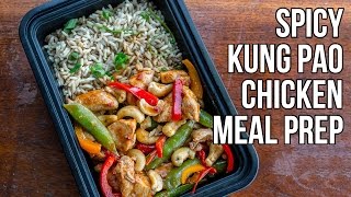 Low-Calorie Kung Pao Chicken Meal Prep / Pollo Kung Pao Picante