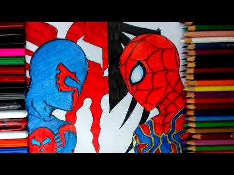 Iron Spider Vs Spiderman 2099 Drawing