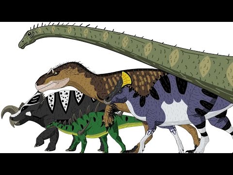 Marching Dinosaurs - Animated Size Comparison