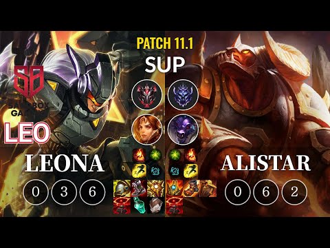 SB Leo Leona vs Alistar Sup - KR Patch 11.1
