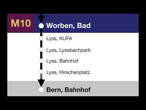 VB Ansagen • M10 • Biel/Bienne – Studen – Lyss – Schüpfen – Bern