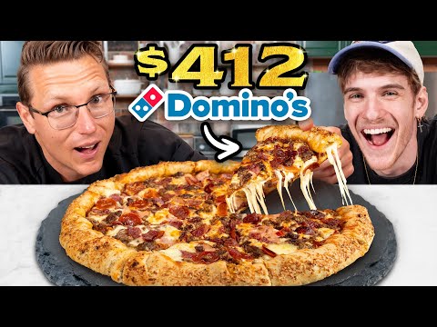 $412 Wagyu Domino's Stuffed Crust Pizza Taste Test | FANCY FAST FOOD