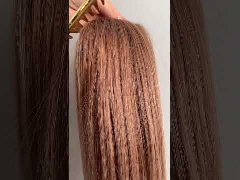 Накладний хвіст з натурального волосся, 50 см, 100г, русявий (№12) video