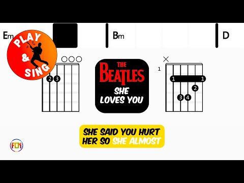 The Beatles - She Loves You | Scrolling Guitar Chords & Lyrics