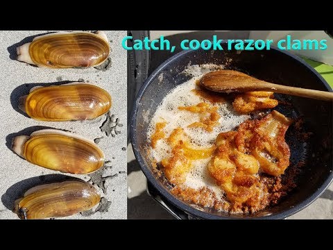 Catch and cook razor clams - Oregon