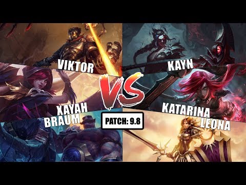 [Challenger 3v3: EUW] High Elo - Patch 9.8 - Hyper Xayah (Bot Viktor) Vs Hyper Kayn (Bot Katarina)