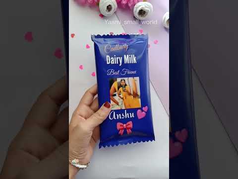 Customised chocolate #shorts #dairymilk #chocolatewrapper #photochocolate #personalisedchocolate