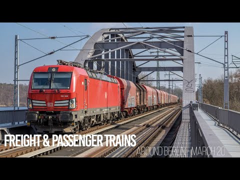 [4K] Freight and Passenger Trains / Zugverkehr Around Berlin - March 2022