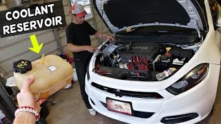 COOLANT OVERFLOW TANK RESERVOIR REMOVAL REPLACEMENT DODGE DART CHRYSLER 200