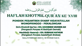 Download lagu 🔴[LIVE] HAFLAH KHOTMIL QUR'AN KE-XVIII PONPES SYARIF HIDAYATULLAH JETAK KIDUL WONOPRINGGO PEKALONGAN mp3