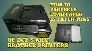How to properly load paper in paper tray of DCP and MFC brother printers.