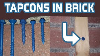 Tapcon screws into brick | How to use Tapcons to install shelves on brick wall, or pictures,  etc