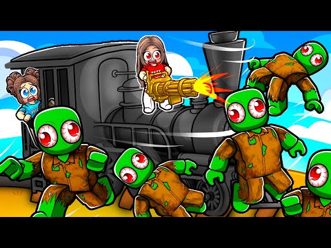 We Survived THE ZOMBIE APOCALYPSE In ROBLOX DEAD RAILS!!