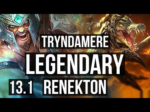 TRYNDA vs RENEKTON (TOP) | Quadra, 8 solo kills, Legendary, 19/2/2, 600+ games | EUW Master | 13.1