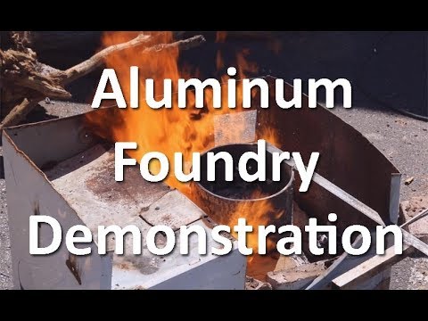 Homemade Foundry - Melting hard drives into Aluminum Ingots.