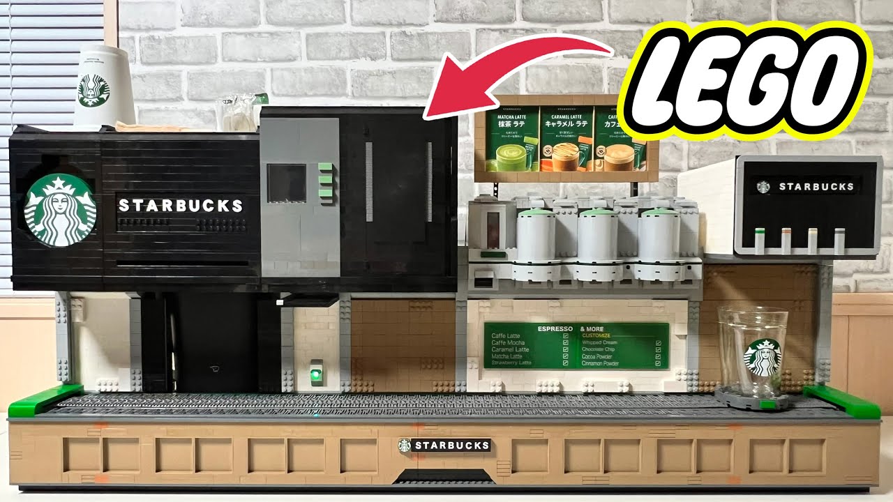レゴでスタバを作ってみた!! I Build a LEGO Starbucks Machine!!