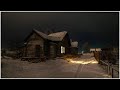 Midnight Blizzard At The Wooden House Dark Screen Ambience For Deep Sleep 10 HOURS