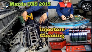 Mazda CX9 2015 DTC P0172 fuel system too rich  (cleaning injectors)