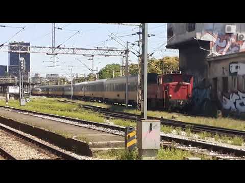 RegioJet 1221 - 70 Odvoz RegioJet Split(7 vagona) s dolaznog kolosijeka.4.8.2022.