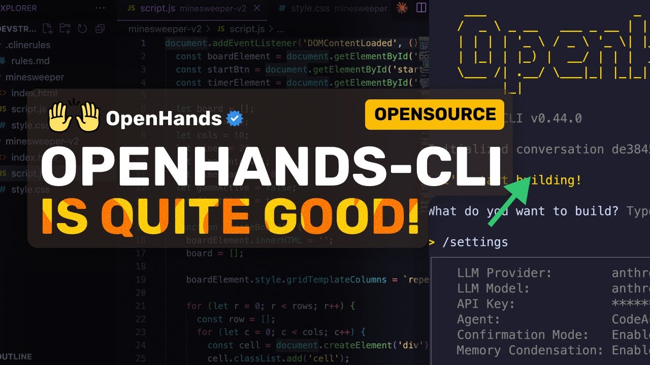 OpenHands CLI + Gemini 2.5 Pro : This IS A REALLY AWESOME Alternative to CLAUDE CODE!