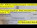 GEOGRAPHY PAPER 1 REVISION PART 1