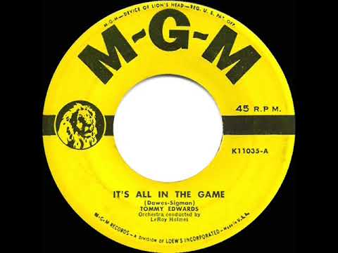1st RECORDING OF: It’s All In The Game - Tommy Edwards (1951 version)