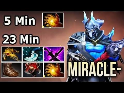 WTF BUILD DOTA2 Holyshit Farming Midas Sven 6 Slot 23 Min 4 Min 1 Item by Miracle- 972 GPM 9k MMR D