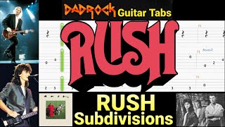 Subdivisions - RUSH - Guitar + Bass TABS Lesson