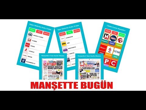 Manşette Bugün-Tüm Gazeteler v Video