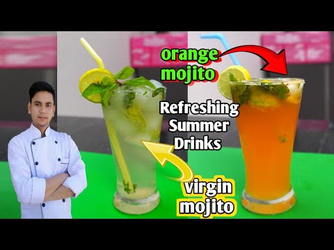 refreshing summer drinks / mojito recipe /orange mojito /virgin mojito /