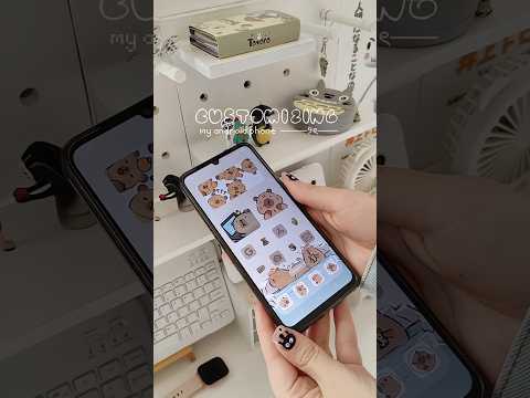 Ios launcher on Android🌷 Cute Capybara Theme I Make your phone aesthetic #aestheticphone #realmec53