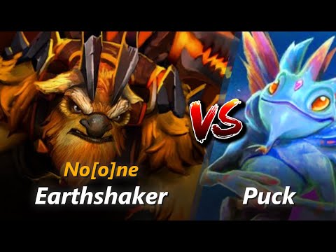 How to Earthshaker mid vs Puck (feat. No[o]ne) | First 10 minutes