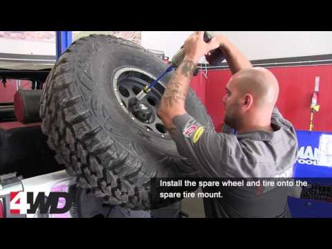 2017 SmittyBilt Slant Tire Carrier Install