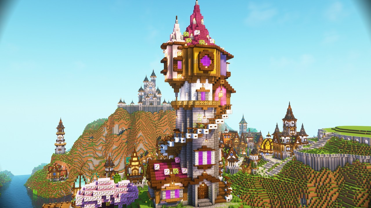 How to Build a Minecraft Wizard Tower 🧙‍♂️ | Fantasy Medieval Tower Tutorial (Step by Step)
