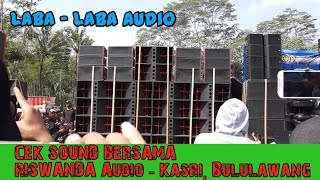 Download lagu LABA - LABA Audio Bikin Penonton KAGUM || Cek Sound Bareng RISWANDA Kasri mp3