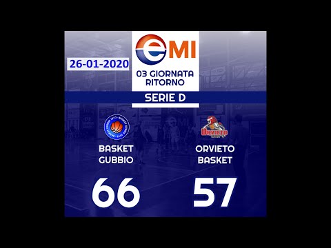 Gubbio-Orvieto 66-57 Basket Serie D 26-01-2020
