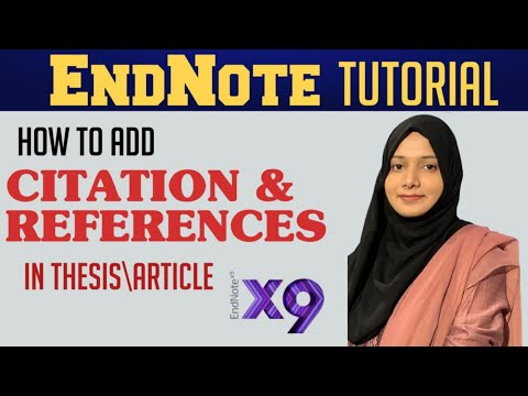 EndNote Tutorial | How to Add cite References in Thesis\Article? |
