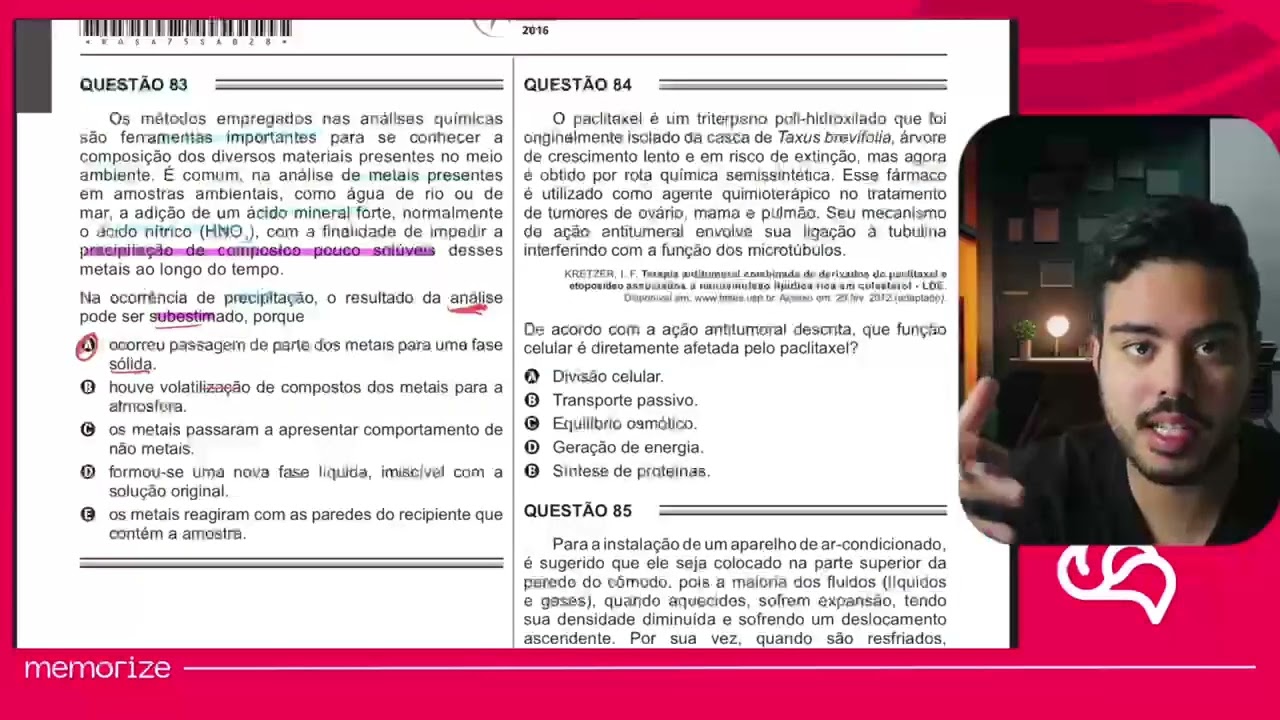 Resolução em Vídeo — Questão 83 ENEM 2016 PPL