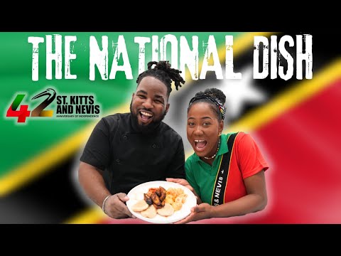 National Dish Of St. Kitts Nevis Stewed Saltfish Spicy Plantain Seasoned Breadfruit Coconut Dumpling