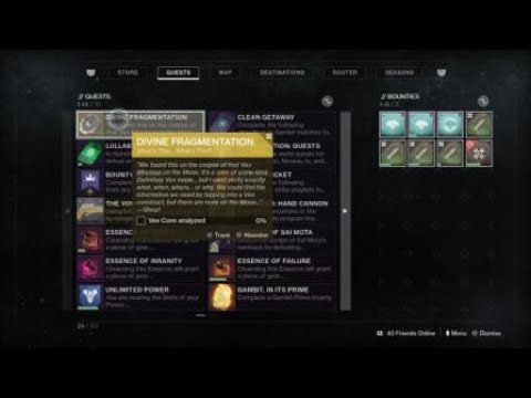 Destiny 2 - Divinity | Divine Fragmentation Quest Step