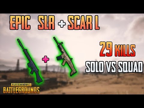Epic SLR + Scar-L | Recrent 29 kills Solo vs Squad | PUBG HIGHLIGHTS TOP 1 #167