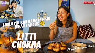 Chalo mil kar banate hain Bihari famous litti Chokha | लिट्टी चोखा Recipe | Air Fryer | Fun VLOG