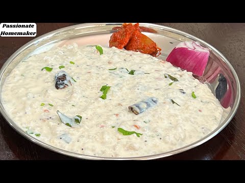 Barley Curd Rice-Curd Recipe-Thayir Sadam Recipe-How To Make Barley Curd Rice-Barley Recipes-Barley