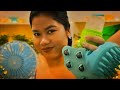 ASMR Cooling Spa With Head To Shoulder Massage Layered Sounds No Talking Hair Brushing
