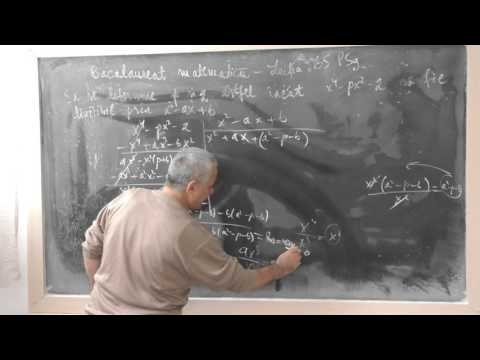 Lectia BAC 57 -  Divizibilitatea polinoamelor