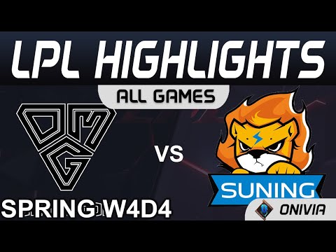 OMG vs SN Highlights ALL GAMES LPL Spring Season 2021 W4D4 Oh My God vs Suning by Onivia
